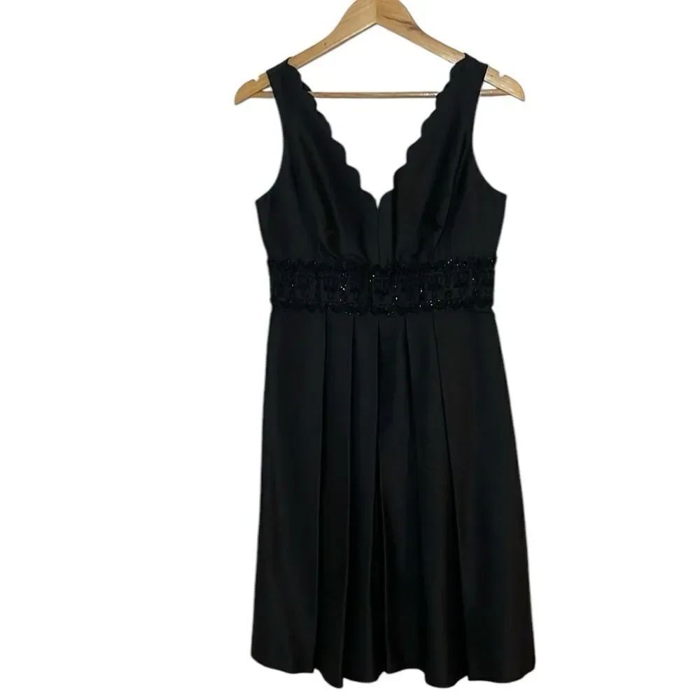 Anne Klein Dress, Black Cocktail, embellished, sleeveless, 4